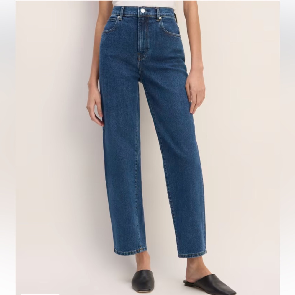 High-Rise Straight Leg Women's Jeans - Blue